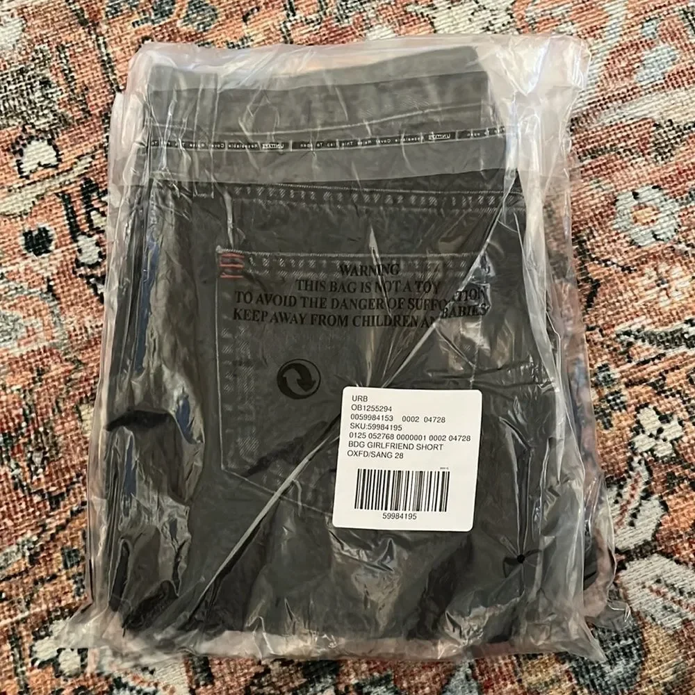 BDG Black Washed Denim High-Rise Cutoff Shorts